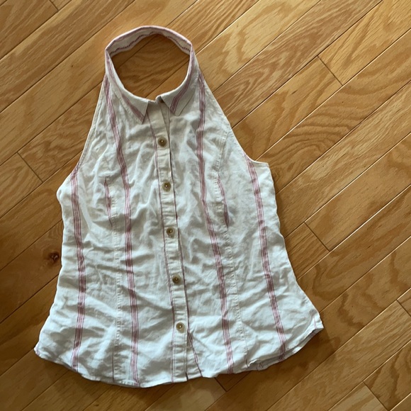Button up striped halter top - Picture 6 of 7